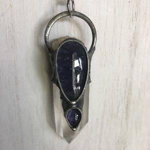 “The Sky Compass” Quartz & Iolite necklace.